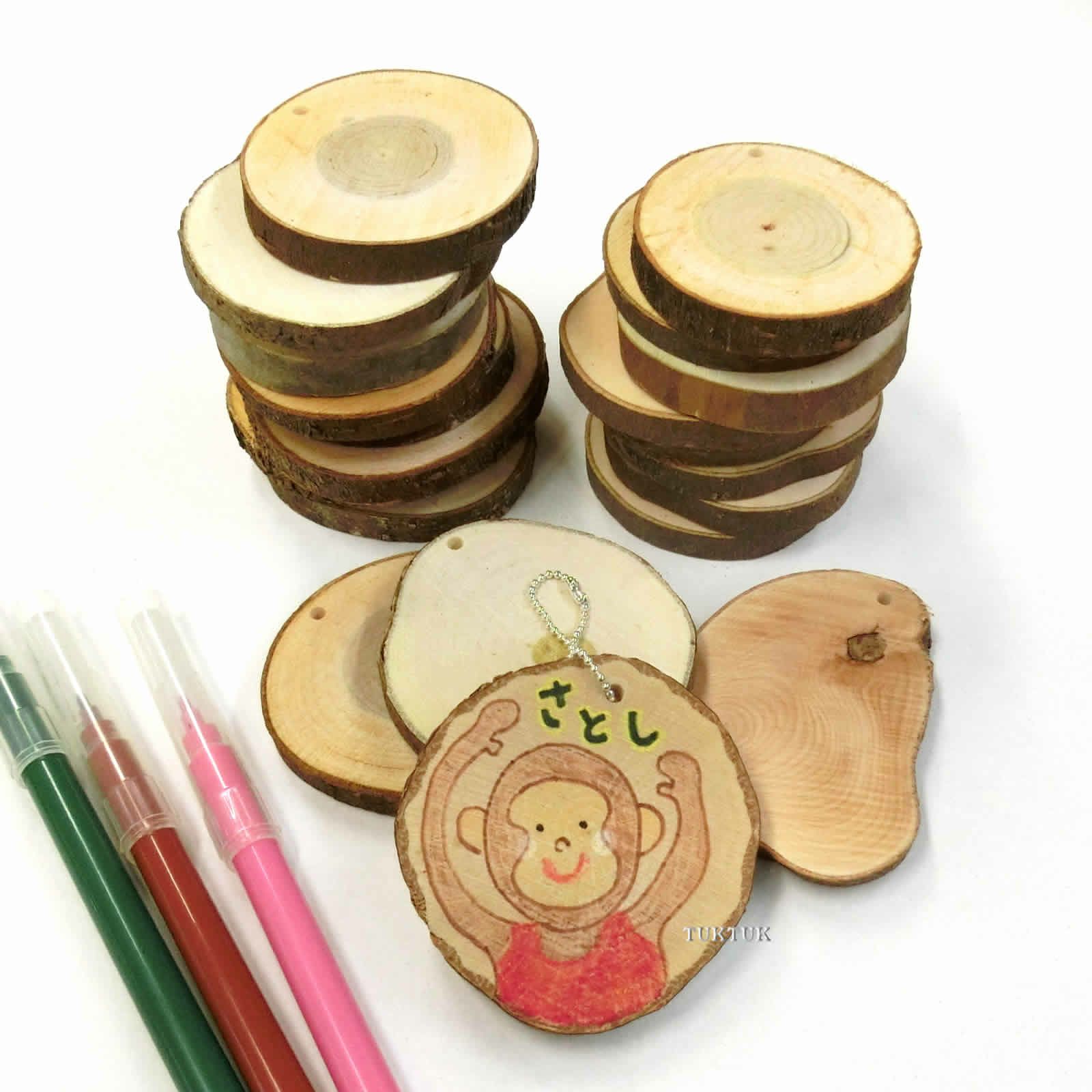 木のキーホルダー手作り工作キット 人分 Tuktuk子供工作館