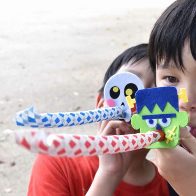 フランケンとガイコツの吹き戻し