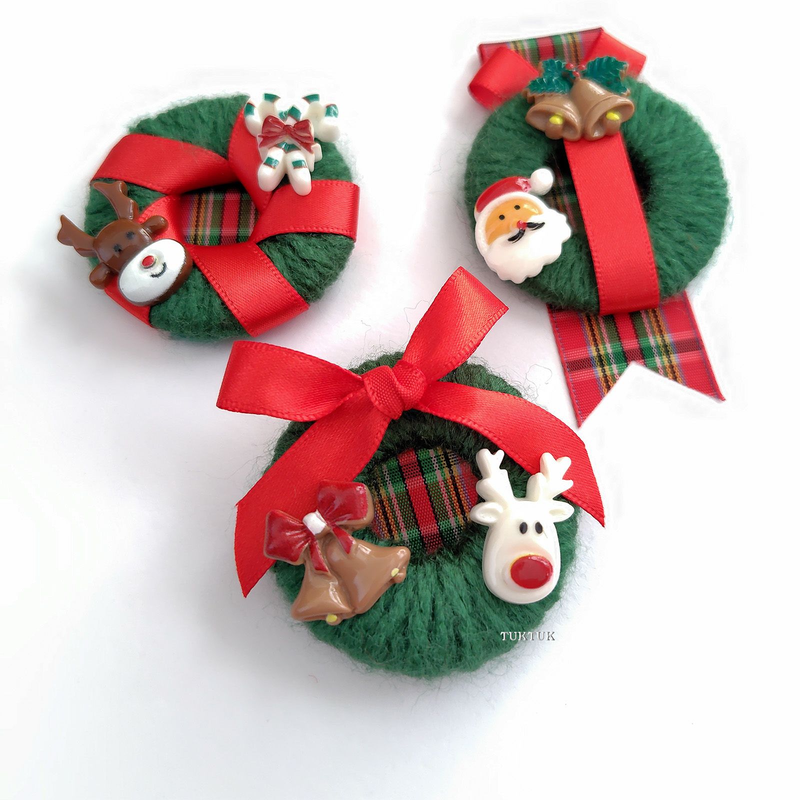新商品：クリスマスリースブローチ（10人分） | TUKTUK子ども工作館